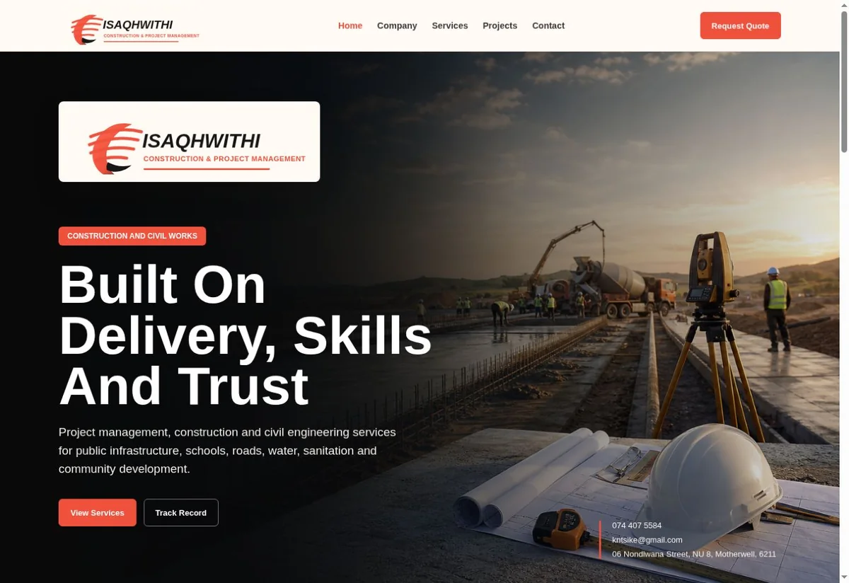 Homepage preview for Isaqhwithi